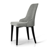 NNEDSZ Set of 2 Fabric Dining Chairs - Grey