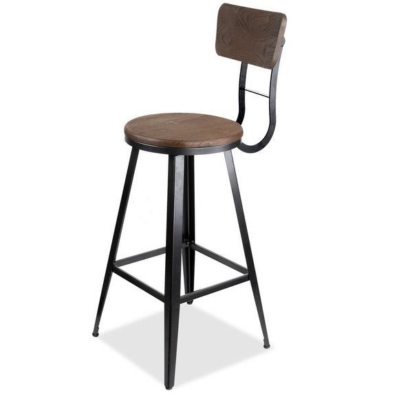 NNEDSZ Industrial Style Swivel Bar Stool 76cm - Black