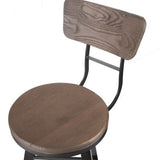 NNEDSZ Industrial Style Swivel Bar Stool 76cm - Black