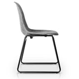 NNEDSZ Set of 2 PU Leather Dining Chairs - Grey