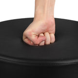 NNEDSZ Set of 4 PU Leather Bar Stools Square Footrest - Black
