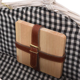 NNEDPE Deluxe 2 Person Picnic Basket Baskets Set Outdoor Blanket Park Trip
