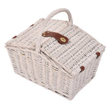 NNEDPE Deluxe 2 Person Picnic Basket Baskets Set Outdoor Blanket Park Trip