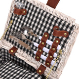 NNEDPE Deluxe 2 Person Picnic Basket Baskets Set Outdoor Blanket Park Trip