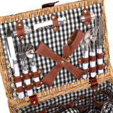 NNEDPE Deluxe 2 Person Picnic Basket Baskets Set Outdoor Blanket Park Trip