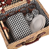 NNEDPE Deluxe 2 Person Picnic Basket Baskets Set Outdoor Blanket Park Trip