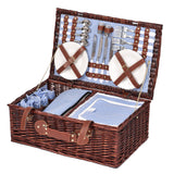 NNEDPE Deluxe 4 Person Picnic Basket Corporate Set Outdoor Blanket Park Trip