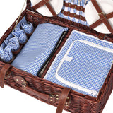 NNEDPE Deluxe 4 Person Picnic Basket Corporate Set Outdoor Blanket Park Trip