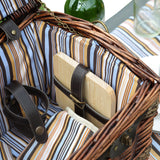 NNEDPE Wicker 2 Person Picnic Basket Camping With Folding Handle