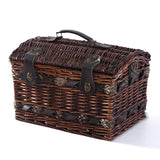 NNEDPE Wicker 2 Person Picnic Basket Camping With Folding Handle