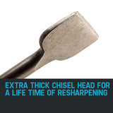 NNEMB 100mm Extra Wide Flat Tile Lifter Jackhammer Chisel Bit-30mm x 410mm