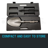 NNEMB 130mm Clay Pointed-Tip Spade Jackhammer Chisel-30mm Hex with Bonus Carry Case