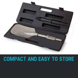 NNEMB 140mm Square-Tipped 30mm Hex Clay Spade Jackhammer Chisel with Bonus Carry Case