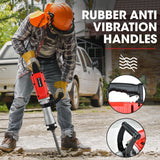 NNEMB 2200W Pro-Grade Electric Demolition Jackhammer-with 3 Bonus Chisels-Steel Carry Case