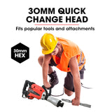 NNEMB 2400W Pro-Grade Electric Demolition Jackhammer-with 3 Bonus Chisels-Carry Case