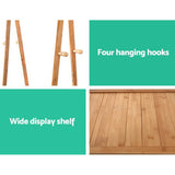 NNEDSZ Bamboo Hanger Stand Wooden Clothes Rack Display Shelf