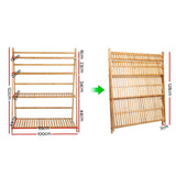 NNEDSZ Bamboo Wooden Ladder Shelf Plant Stand Foldable