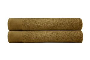 NNEKG Set of 2 Elvire Bath Sheets (Tobacco)