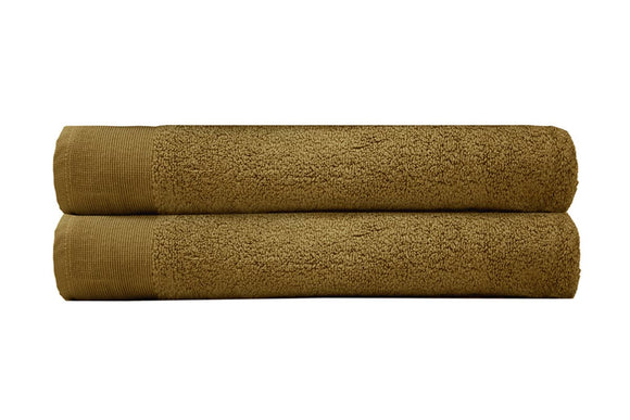 NNEKG Set of 2 Elvire Bath Sheets (Tobacco)