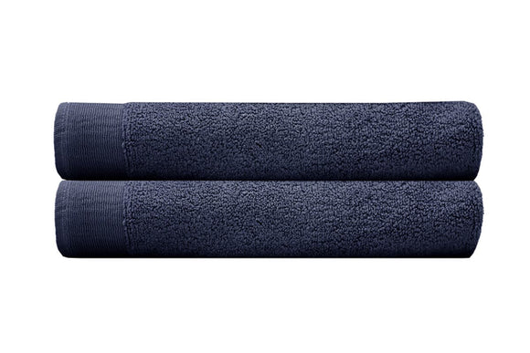 NNEKG Set of 2 Elvire Bath Towels (Navy)