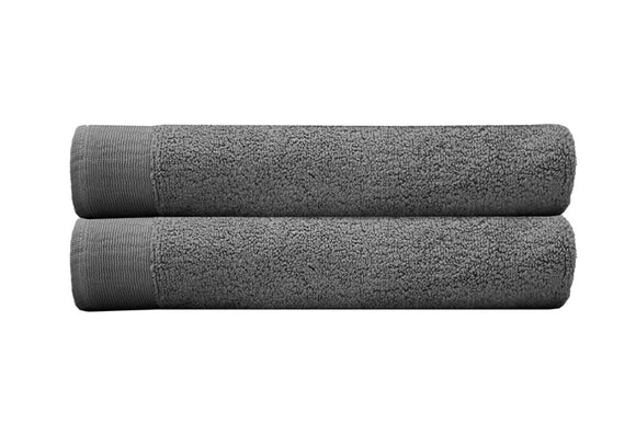NNEKG Set of 2 Elvire Bath Towels (Pewter)