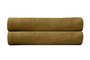 NNEKG Set of 2 Elvire Bath Towels (Tobacco)