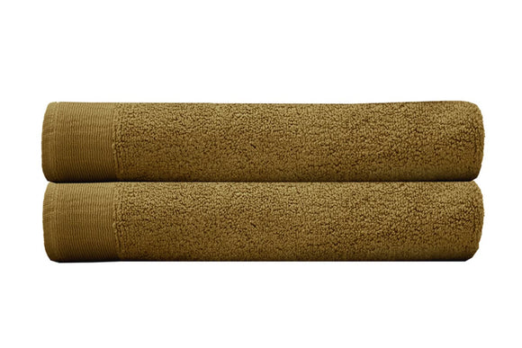NNEKG Set of 2 Elvire Bath Towels (Tobacco)