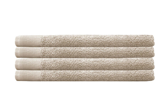 NNEKG Set of 4 Elvire Hand Towels (Buff)