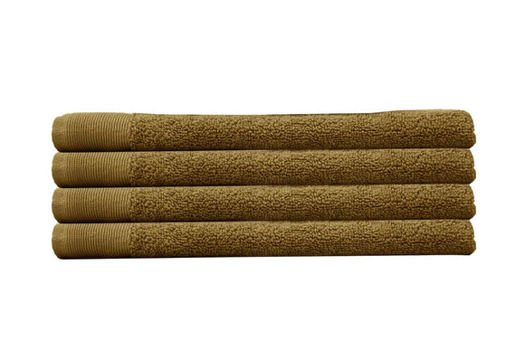 NNEKG Set of 4 Elvire Hand Towels (Tobacco)