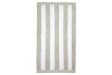NNEKG Classic Stripe Egyptian Cotton Beach Towel (Pebble 95 x 175cm)