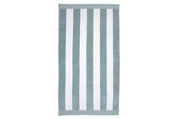 NNEKG Classic Stripe Egyptian Cotton Beach Towel (Surf 95 x 175cm)