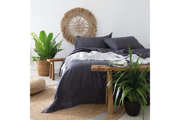 NNEKG King Bed Linen Sheet Set Charcoal