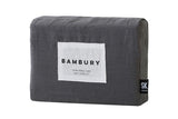 NNEKG KB Linen Quilt Cover Set Charcoal