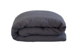 NNEKG QB Linen Quilt Cover Set Charcoal