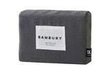 NNEKG QB Linen Quilt Cover Set Charcoal