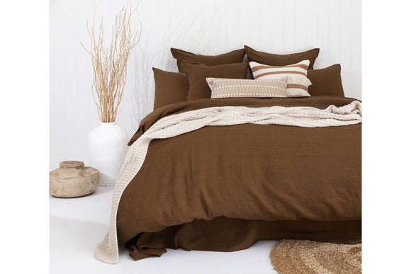 NNEKG QB Linen Quilt Cover Set Hazel