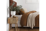 NNEKG QB Linen Quilt Cover Set Hazel