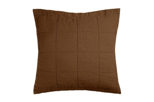 NNEKG Linen Quilted Euro Pillow Sham Hazel