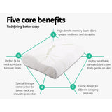 NNEDSZ Bedding Set of 2 Bamboo Pillow with Memory Foam
