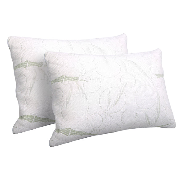 NNEDSZ Bedding Set of 2 Bamboo Pillow with Memory Foam