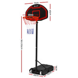NNEDSZ 2.1M Adjustable Portable Basketball Stand Hoop System Rim Black