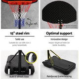 NNEDSZ 2.1M Adjustable Portable Basketball Stand Hoop System Rim Black