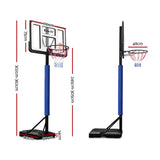 NNEDSZ 3.05M Basketball Hoop Stand System Ring Portable Net Height Adjustable Blue