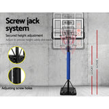 NNEDSZ 3.05M Basketball Hoop Stand System Ring Portable Net Height Adjustable Blue