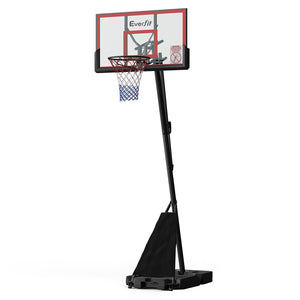 NNEDSZ Portable Basketball Hoop Stand System Height Adjustable Net Ring Red