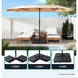 NNEDSZ Outdoor Umbrella Base Stand Sand/Water Pod Cantilever Beach Patio 50cm