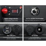 NNEDSZ Battery Box 12V Camping Portable Deep Cycle AGM Universal Large USB Cig