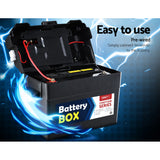 NNEDSZ Battery Box 12V Camping Portable Deep Cycle AGM Universal Large USB Cig