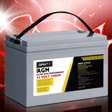 NNEDSZ AGM Deep Cycle Battery 12V 120Ah Marine Sealed Power Portable Box Sola