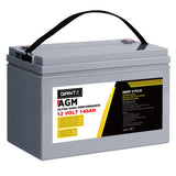 NNEDSZ 140Ah Deep Cycle Battery 12V AGM Marine Sealed Power Portable Box Solar Caravan Camping
